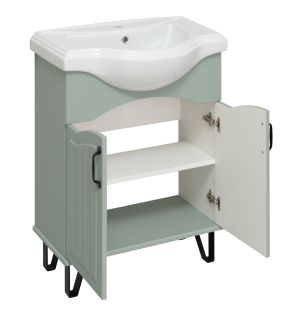 Тумба под раковину Runo мята (под умывальник Классик 65 ) Марсель 65 (00-00001217)